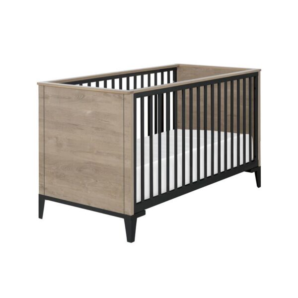Lit Bébé 70x140cm cm Marcel Noir - GALIPETTE