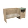1-3500760131732_1 Lit bébé combiné 60x120cm évolutif en 90x190cm Azur - SAUTHON