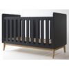Lit bébé 70x140cm évolutif en banquette Pure Noir - PERICLES
