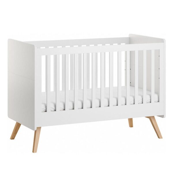 Lit bébé évolutif 70x140cm Vintage Blanc - VOX
