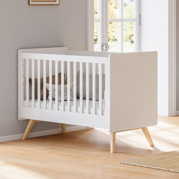 Lit bébé évolutif 70x140cm Vintage Blanc - VOX