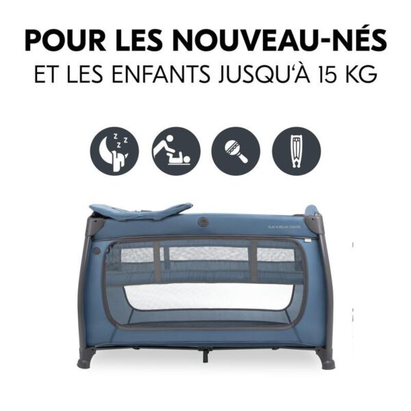 Lit parapluie Play N Relax Center Dark Blue - HAUCK