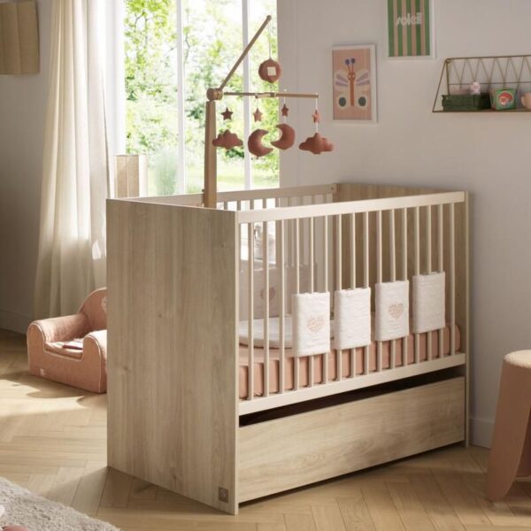 Lit bébé 60x120cm Paloma Bois - SAUTHON