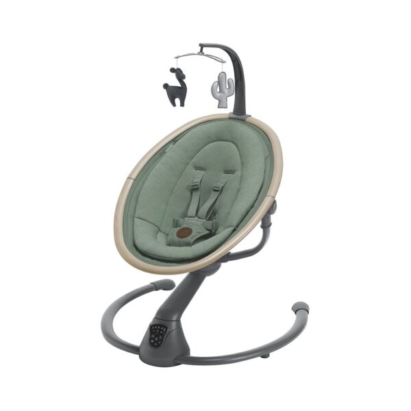 maxicosi homeequipment cassia green beyondgreen 3qrtleft Frombirth Maxi Cosi Transat balancelle Cassia Beyond Green