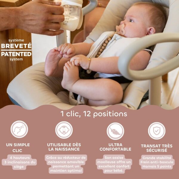 3384349150785-4 Béaba Transat Up&Down Iv Clay Earth Argile