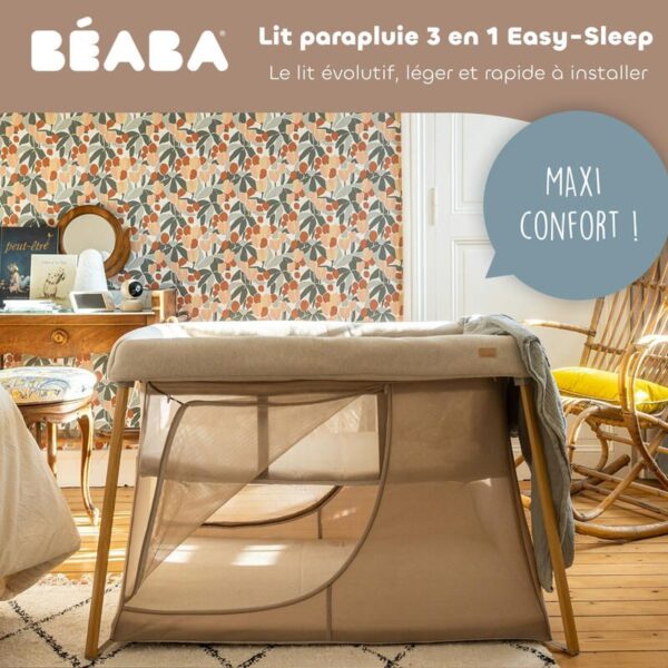 Lit Parapluie 3 en 1 Eazy Sleep Argile Gazelle - BEABA