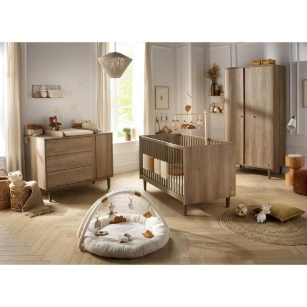 Lit bébé évolutif 70x140cm Mokka - SAUTHON