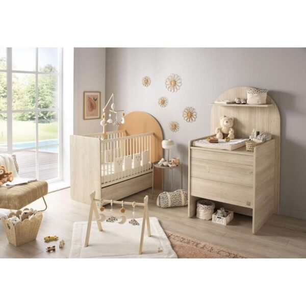 3500760135518-8 Lit bébé 60x120cm évolutif en 90x190cm Arche Caramel - SAUTHON