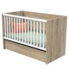 Lit bébé 70x140cm évoluif en 90x190-140x190cm Nova Blanc Lin - SAUTHON