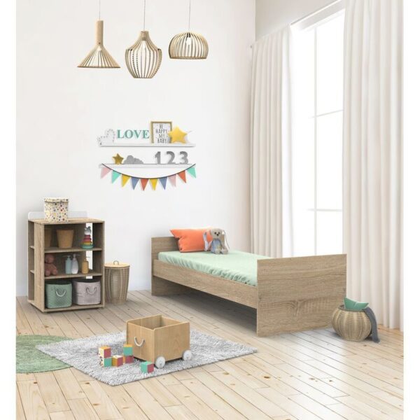 Lit bébé combiné 60x120cm évolutif en 90x190cm Nova Blanc Lin - SAUTHON
