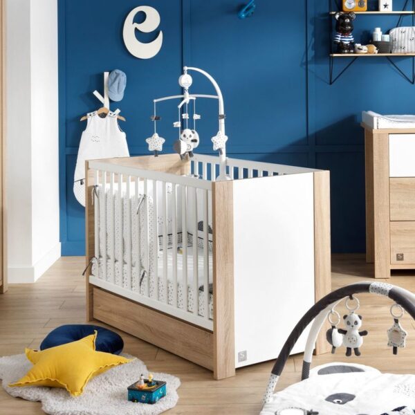 4-3500760124215_4 Lit bébé 60x120cm Antonin Bois Blanc - SAUTHON