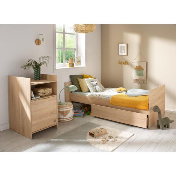 4-3500760131732_4 Lit bébé combiné 60x120cm évolutif en 90x190cm Azur - SAUTHON