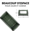 4007923600153_12 Lit parapluie Play N Relax Center Dark Green - HAUCK