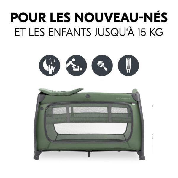 4007923600153_3 Lit parapluie Play N Relax Center Dark Green - HAUCK