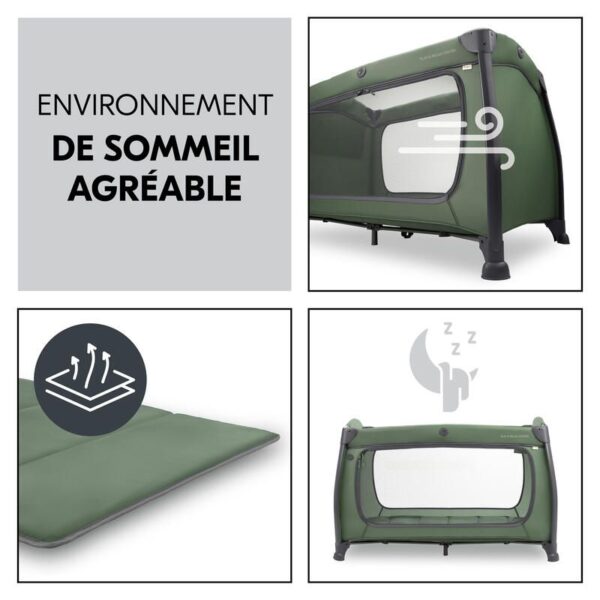 4007923600153_8 Lit parapluie Play N Relax Center Dark Green - HAUCK