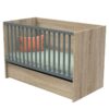 5-3500760121627_5 Lit bébé 70x140cm évoluif en 90x190-140x190cm Nova Gris Volcan - SAUTHON