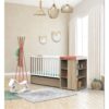 Lit bébé combiné 60x120cm évolutif en 90x190cm Nova Blanc Lin - SAUTHON