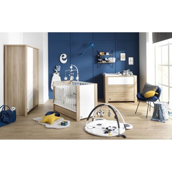 5-3500760124215_5 Lit bébé 60x120cm Antonin Bois Blanc - SAUTHON