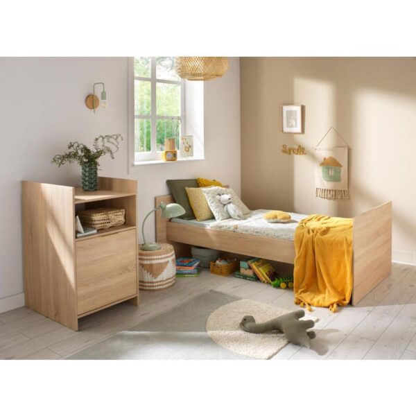 5-3500760131732_5 Lit bébé combiné 60x120cm évolutif en 90x190cm Azur - SAUTHON