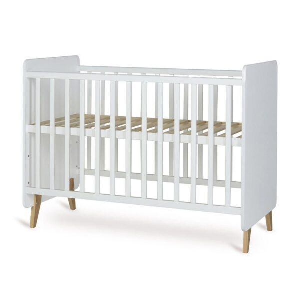 Lit bébé 60x120cm évolutif en 90x200cm Loft Blanc - QUAX