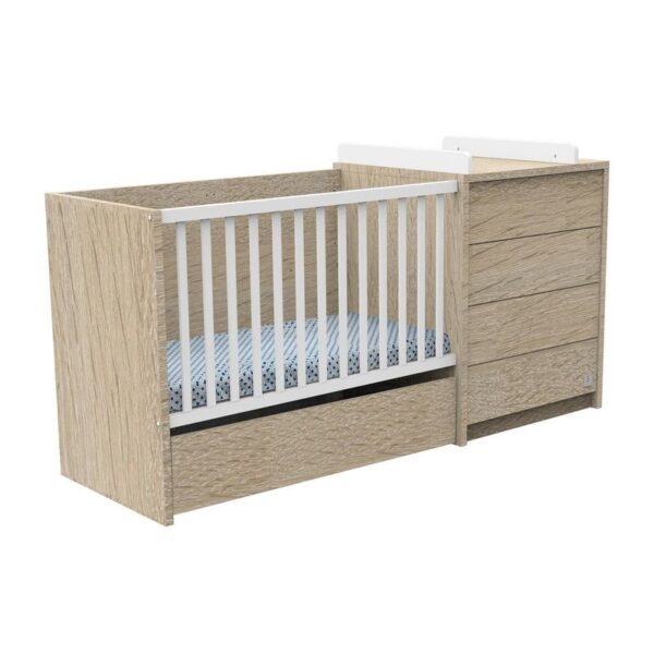 Lit bébé combiné 60x120cm évolutif en 90x190cm Antonin Bois - SAUTHON