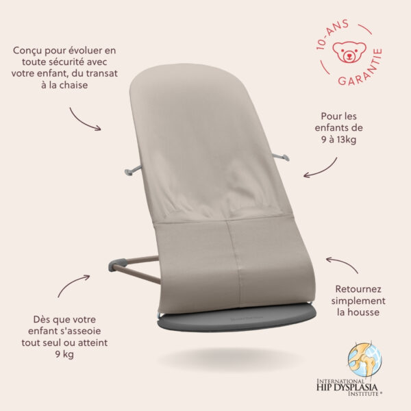 7317680060808-4 BabyBjörn Transat bliss 3D jersey Gris Sable