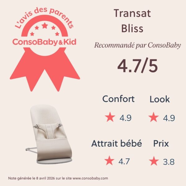 BabyBjörn Transat Bliss Jersey 3D Beige clair