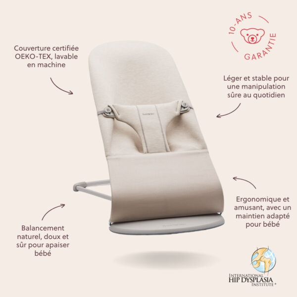 BabyBjörn Transat Bliss Jersey 3D Beige clair