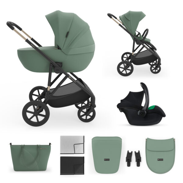 Poussette multifonction 3en1 PRIME 3 - Vert foncé