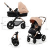 Poussette Trio MOOV 2 AIR - Beige