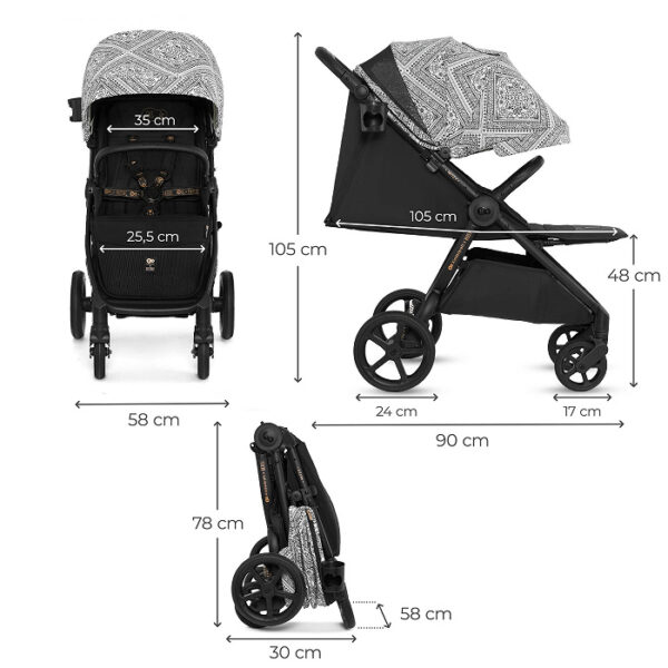 Poussette MITZY - Lunar Black