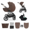 Poussette multifonction 3en1 PRIME 3 - Marron