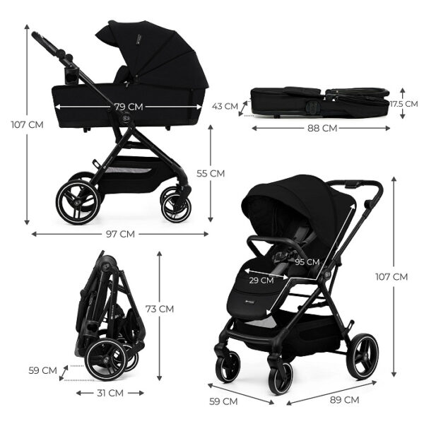 Poussette 3en1 YOXI - Noir