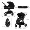 Poussette 2en1 YOXI - Noir