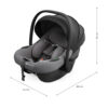 Siège auto I-LITE avec base ENDURA SAFE FX - Gris