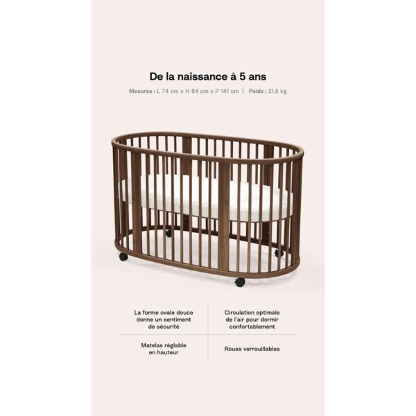 Lit bébé évolutif Sleepi Warm Brown - STOKKE