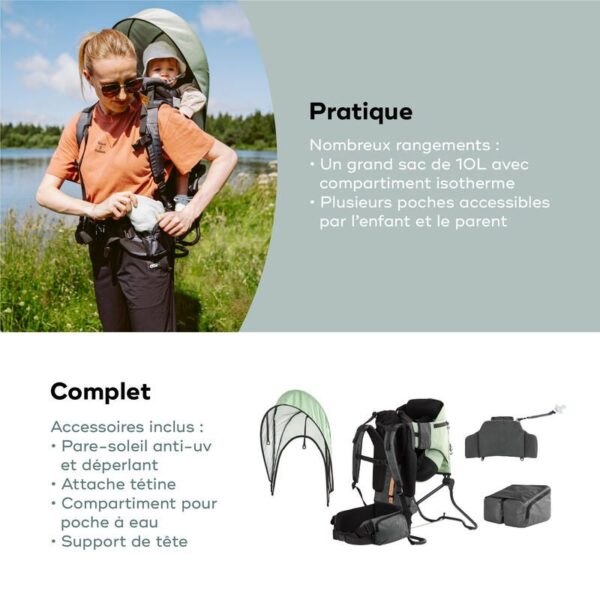 Porte Bébé de Randonnée Moov & Hike Sauge